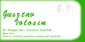gusztav volosin business card
